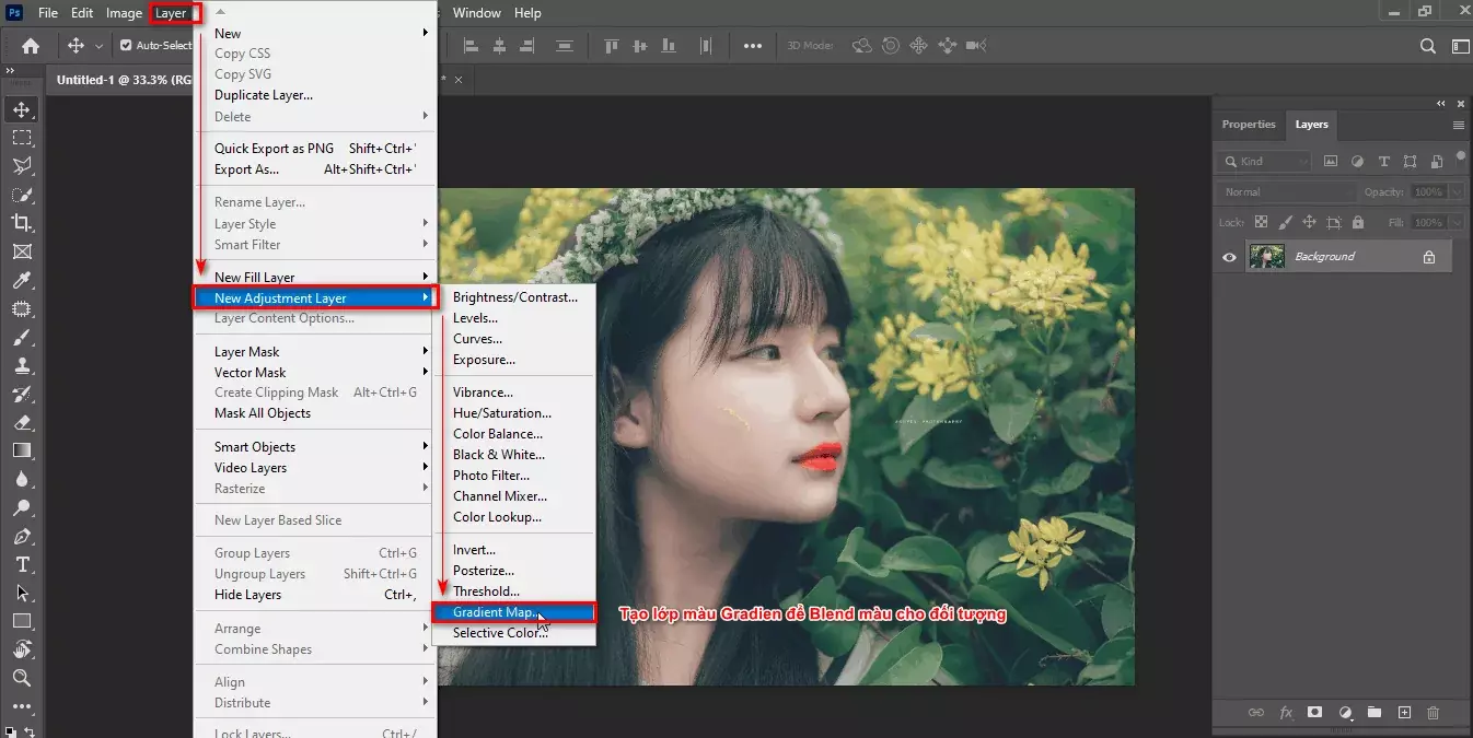 Cách Blend màu trong photoshop 1 Cách Blend màu cơ bản và đơn giản trong photoshop