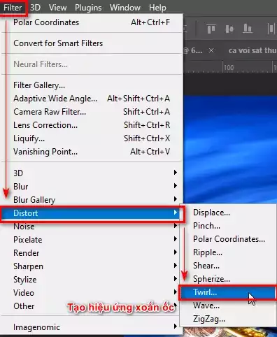 Cách tạo hiệu ứng trong photoshop thành phố biển 9 Cách tạo ra một thành phố xoay tròn trong photoshop