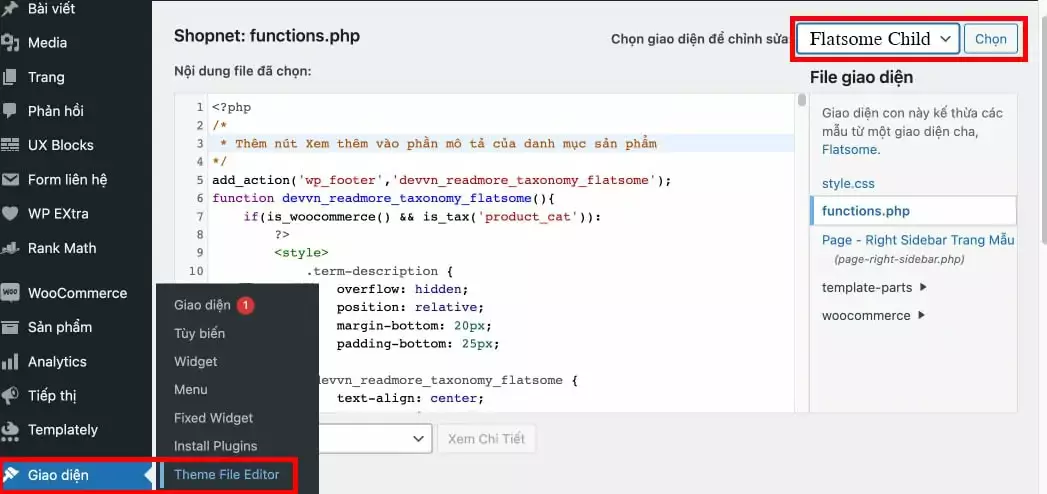 Code thu gọn nội dung chi tiết sản phẩm và danh mục trên Flatsome 4 chèn code thu gọn nội dung trên Flatsome
