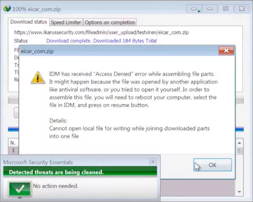 Kiểm tra phần mềm chống vi-rút trong Internet Download Manager