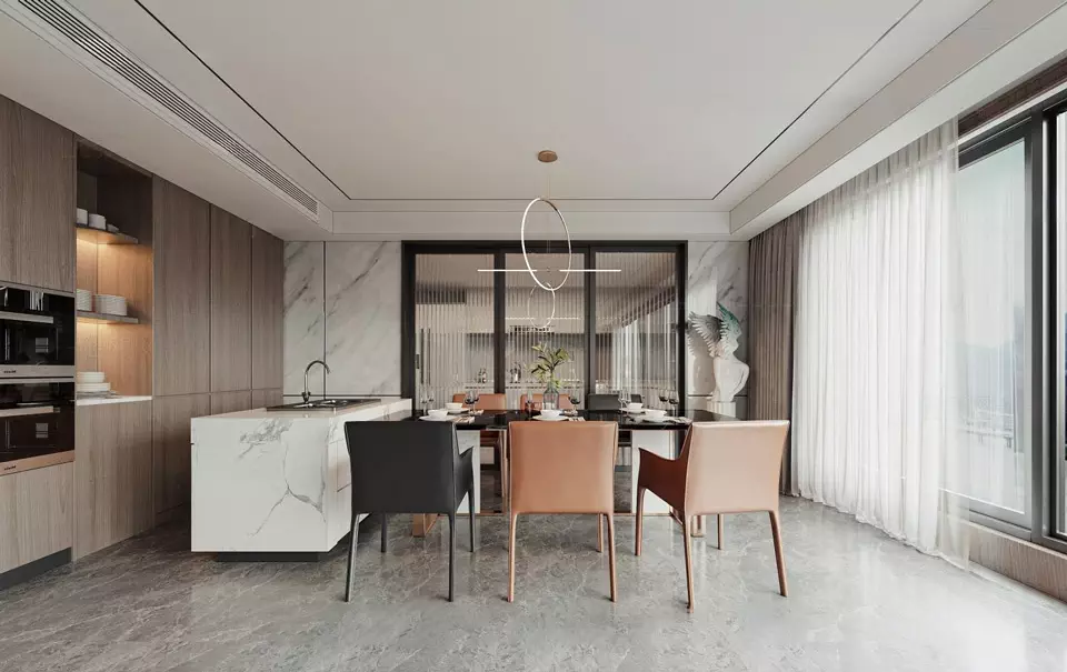 thu vien phong an hien dai 9 Thư viện phòng ăn hiện đại