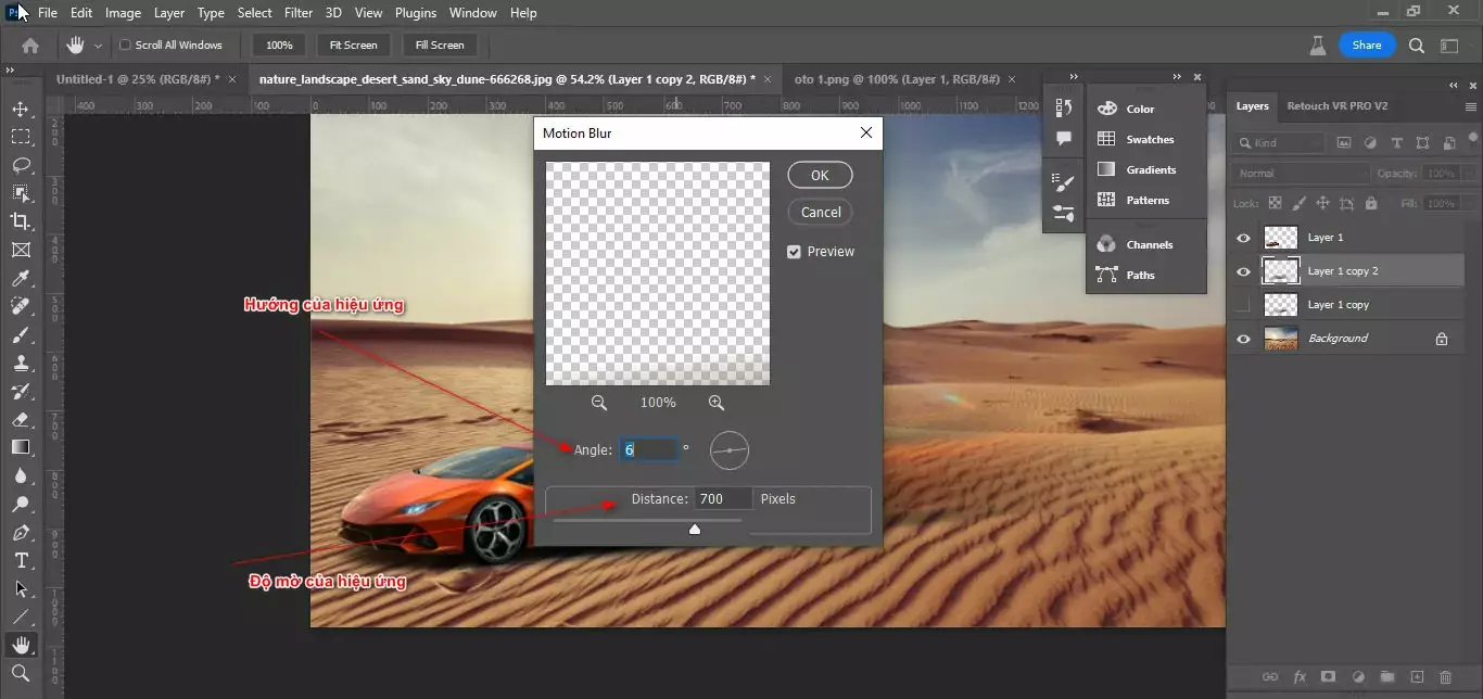 4 Cách tạo hiệu ứng tốc độ trong photoshop 2 3 Cách tạo hiệu ứng tốc độ trong photoshop