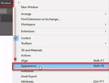 Buoc 3 Mo bang Appearance e1686110619795 Cách tạo viền cho chữ trong illustrator