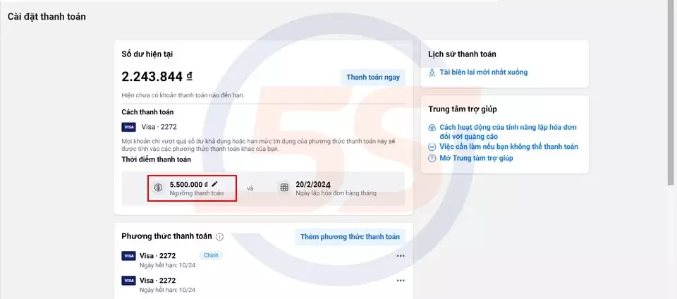 Các ngưỡng thanh toán Facebook Ads 1 Các ngưỡng thanh toán Facebook Ads