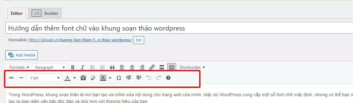 Cách thêm font chữ vào wordpress vùng soạn thảo văn bản Cách thêm font chữ vào wordpress