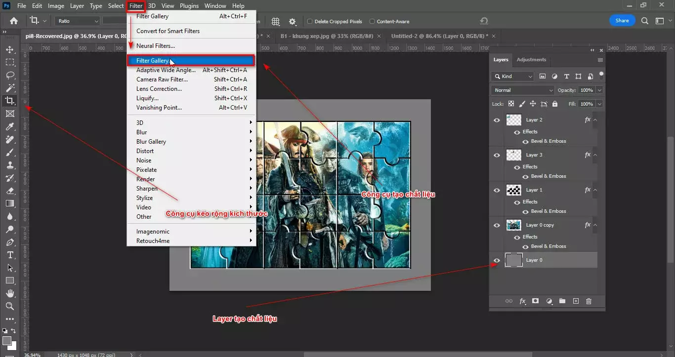 Cách tạo khung xếp trong photoshop Cách tạo khung xếp trong photoshop