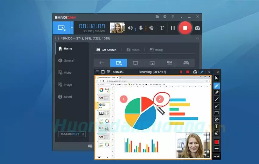 Top 5 những phần mềm quay video màn hình đỉnh nhất hiện nay 4 Quay video màn hình bằng bandicam