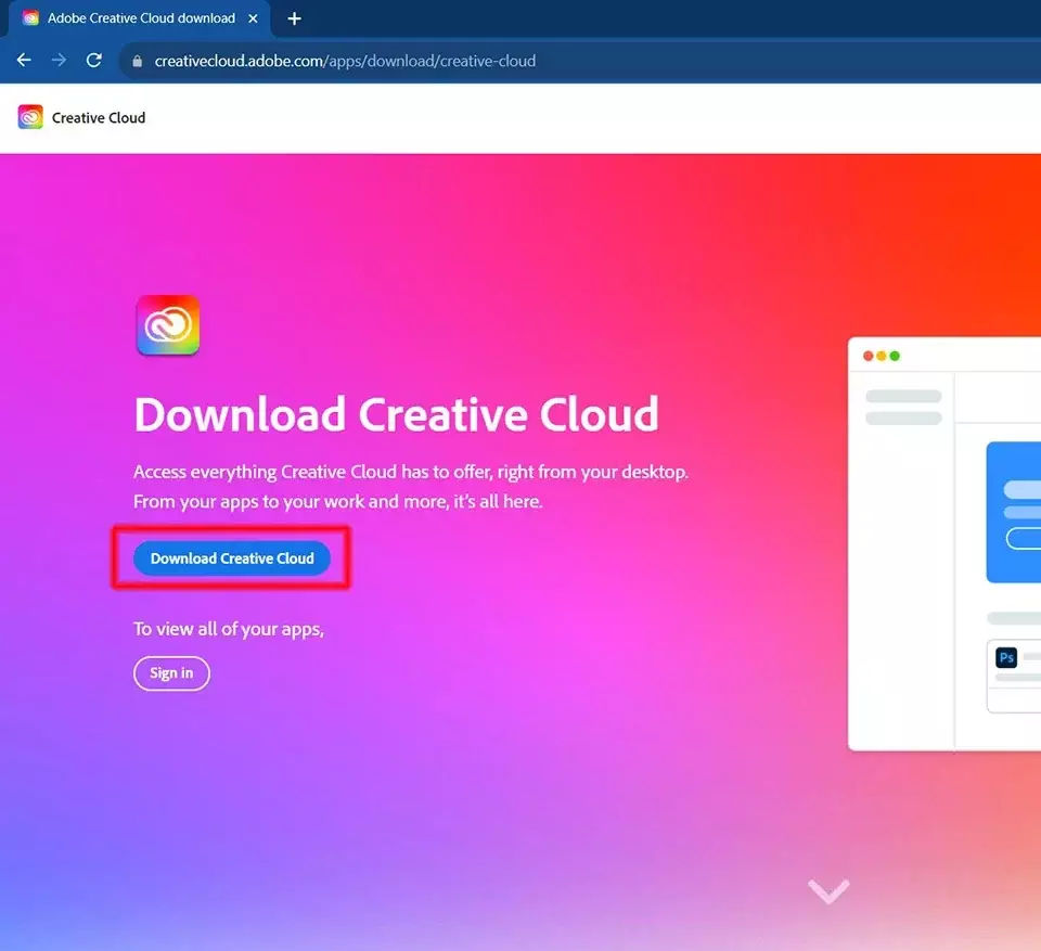 Cài photoshop online 1 Tai Photoshop