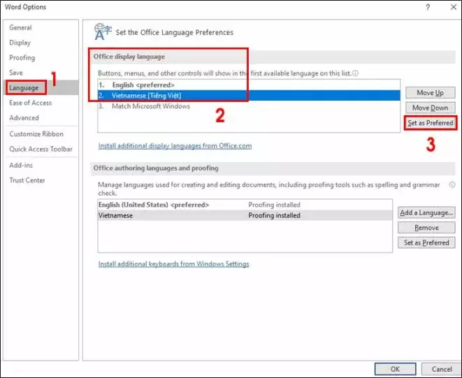 Cách cài đặt Tiếng Việt cho Microsoft Office 365, 2021, 2019, 2016, 2013 cach cai dat tieng viet cho microsoft office 365 2021 2019 2016 2013 19823 9