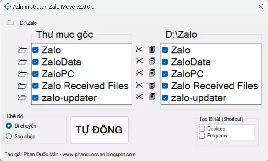 Zalo Move phần mềm khắc phục chiếm dung lượng ổ C hiệu quả Zalo Move phần mềm khắc phục chiếm dung lượng ổ C hiệu quả