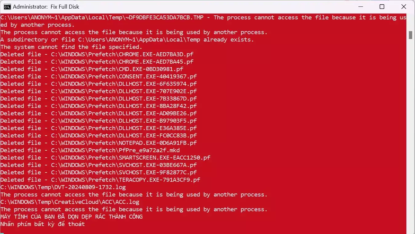 6 Cách khắc phục ổ C báo đỏ đơn giản 4 Cách khắc phục ổ C báo đỏ