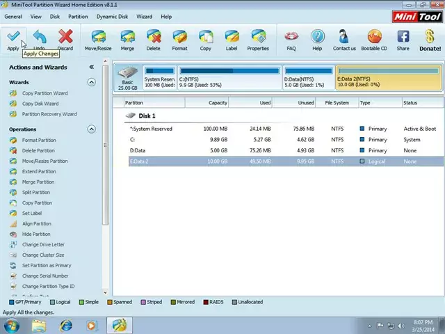 Cách chia ổ cứng win 7 10 11 cực nhanh và hiệu quả bằng Partition Wizard 20 Phân vùng partition bằng MiniTool trên Windows