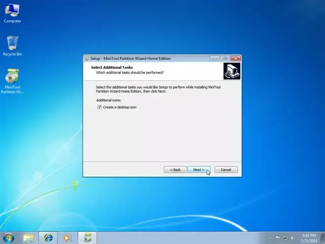 Cách chia ổ cứng win 7 10 11 cực nhanh và hiệu quả bằng Partition Wizard 8 Trình cài đặt sẽ tạo ra một biểu tượng cho chương trình trên màn hình làm việc