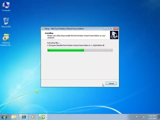 Cách chia ổ cứng win 7 10 11 cực nhanh và hiệu quả bằng Partition Wizard 10 Quá trình cài đặt đang được tiến hành